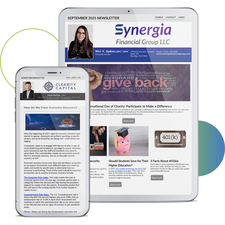 WEB - Ipad and Phone Content Marketing for Financial Advisors Content Marketing for Financial Advisors